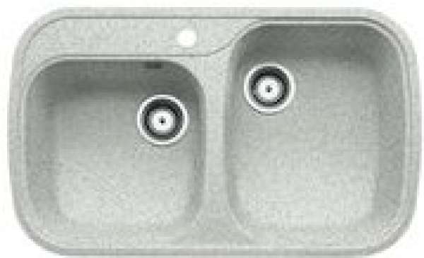 BLANCO 512218 HIT 8 SILGRANITPuraDur mit Ablauffernbedienung mit Zubehör  Steingrau